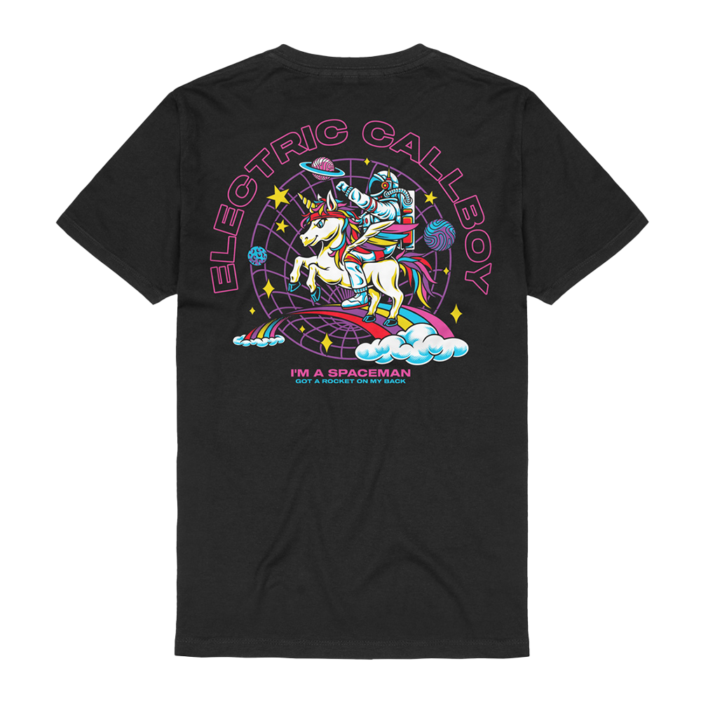 Spaceman Unicorn T-Shirt Back